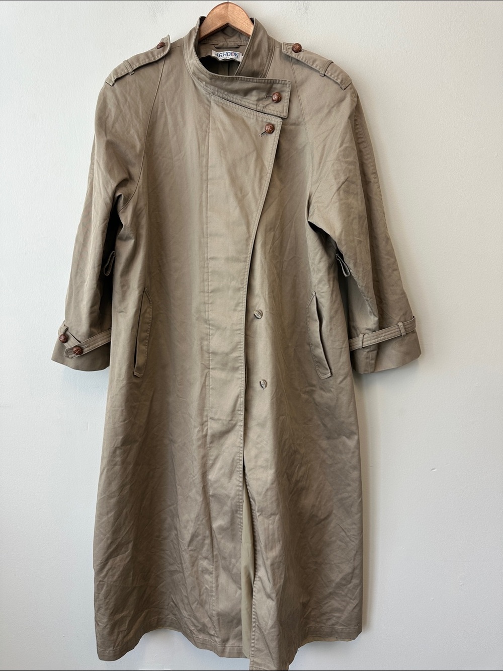 Vintage Military-Inspired Khaki Trench Coat by J.G. Hook